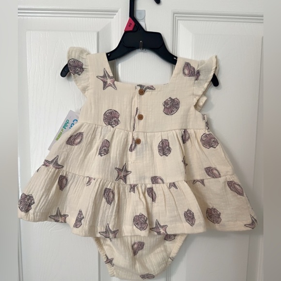 Carter's Cream Romper with Starfish and Shells - Picture 8 of 10